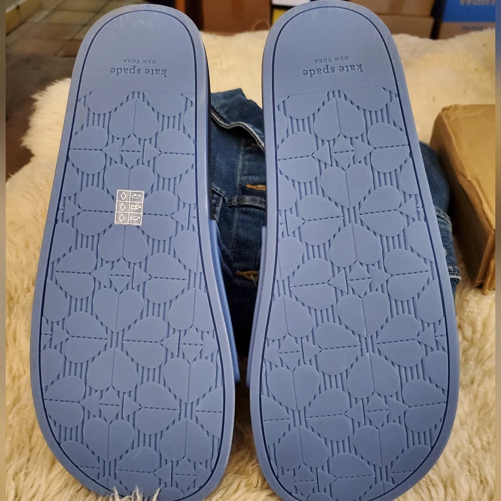 Kate Spade Brigitte Pool Slides Women’s SZ 10 Navy Blue - Picture 4 of 9